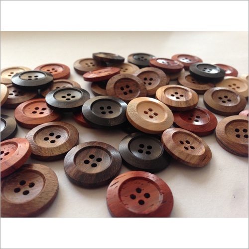 Wooden Button - Brown Bamboo, Round Shape With 2/4 Holes, Available In Various Sizes | Ideal For Crafting And Sewing Projects