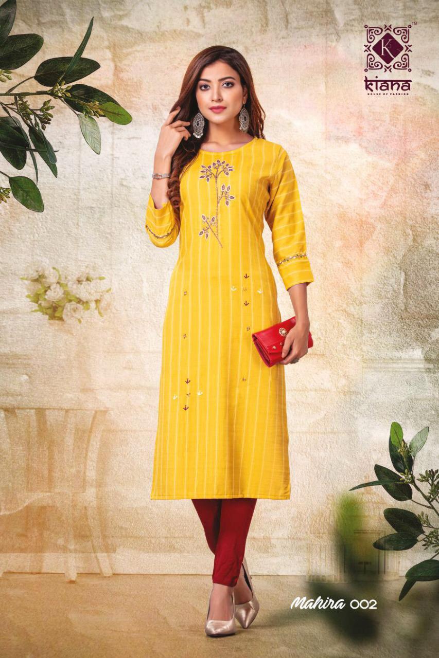 Mahira Rayon Lurex Kurtis Set - Rayon Lurex, Viscous Liner, Cotton Slub, Embroidered, Available Sizes M-xxl, 46 Inches Length | Washable, Printed Pattern, Designed For Ladies, Suitable For All Seasons