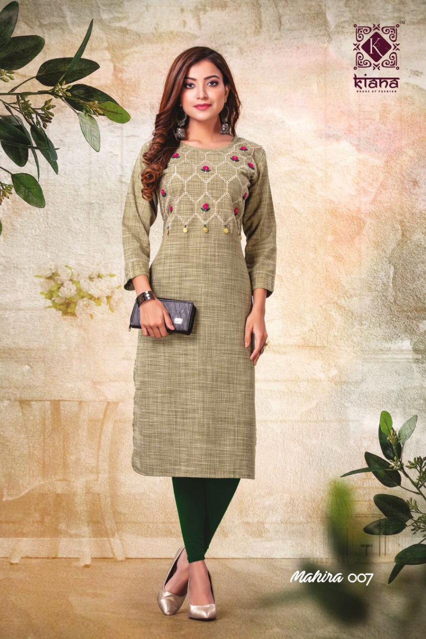 Mahira Rayon Lurex Kurtis Set - Rayon Lurex, Viscous Liner, Cotton Slub, Embroidered, Available Sizes M-xxl, 46 Inches Length | Washable, Printed Pattern, Designed For Ladies, Suitable For All Seasons