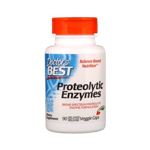 Doctors Best - Delayed Release Vegetarian Proteolytic Enzymes, 90 Caps | Supports Muscle, Joint & Tissue Health