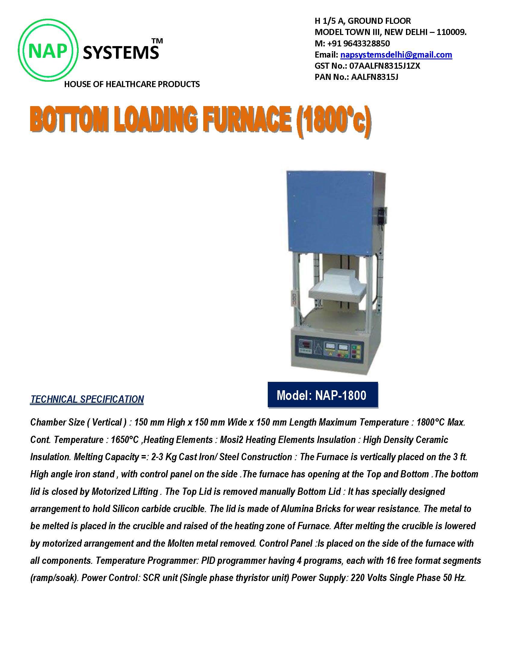 Bottom Loading Furnace - High-temperature Steel, 50x40x30 Cm | Efficient Heating, User-friendly Design, Enhanced Safety Features
