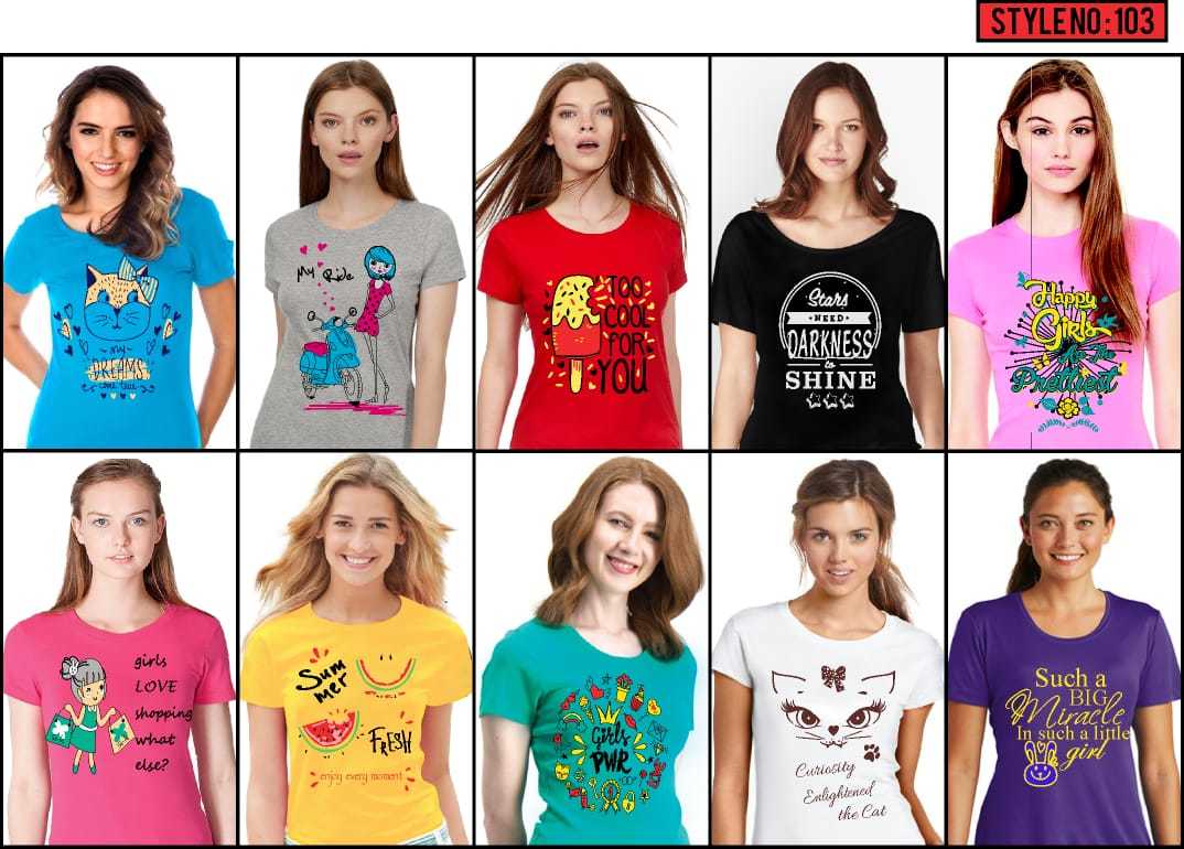 Bio Washed Half Sleeves Ladies Tops