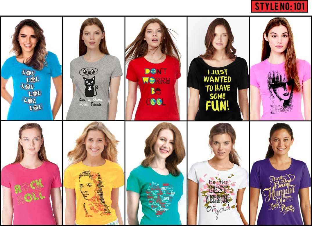 Bio Washed Half Sleeves Ladies Tops