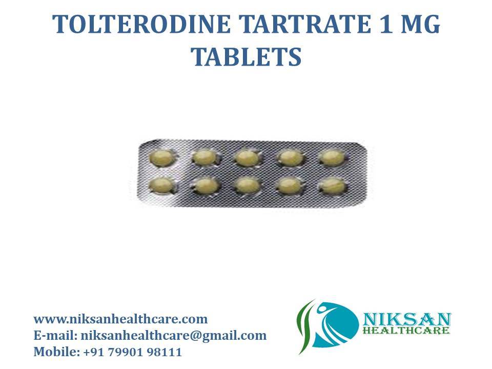 Tolterodine Tartrate 1 Mg Tablets General Medicines