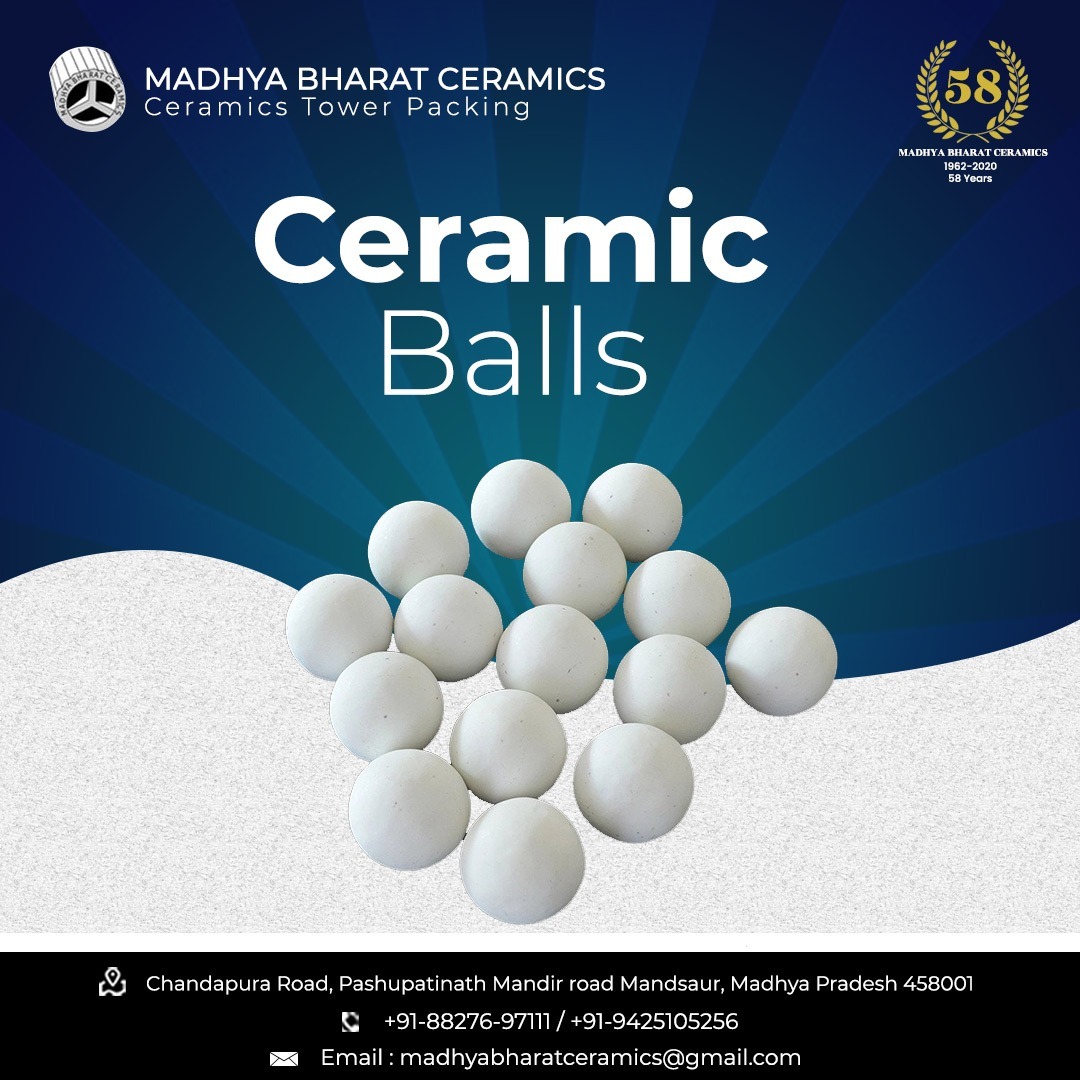 Inert Ceramic Balls - Alumina Ceramic, Greyish Color | High Mechanical Strength, Abrasion & Corrosion Resistant, Chemically Non-reactive