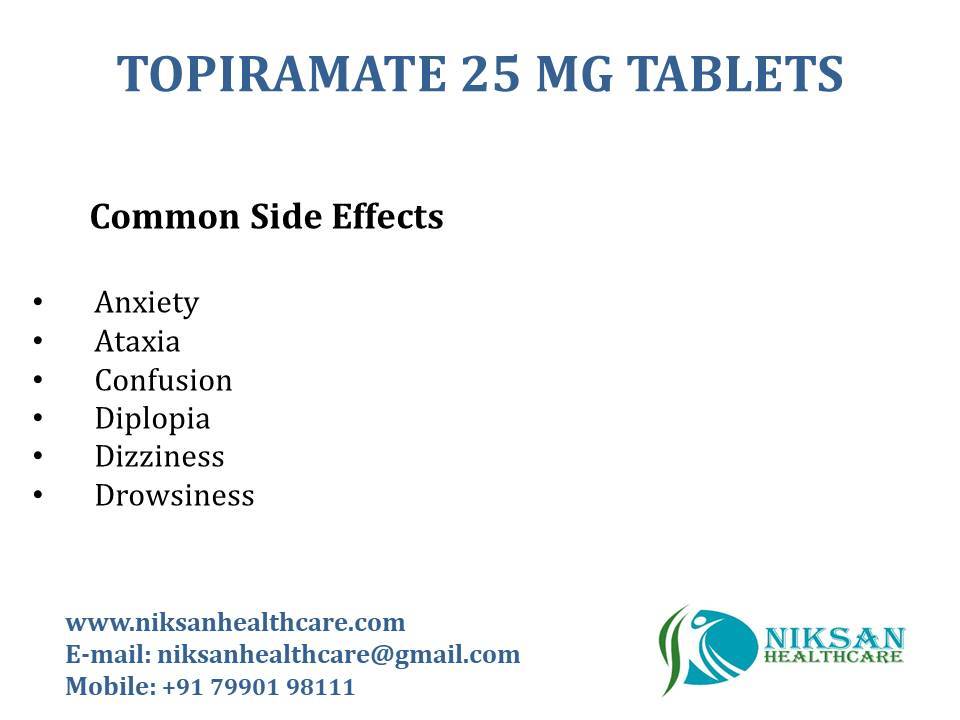Topiramate 25 Mg Tablets General Medicines