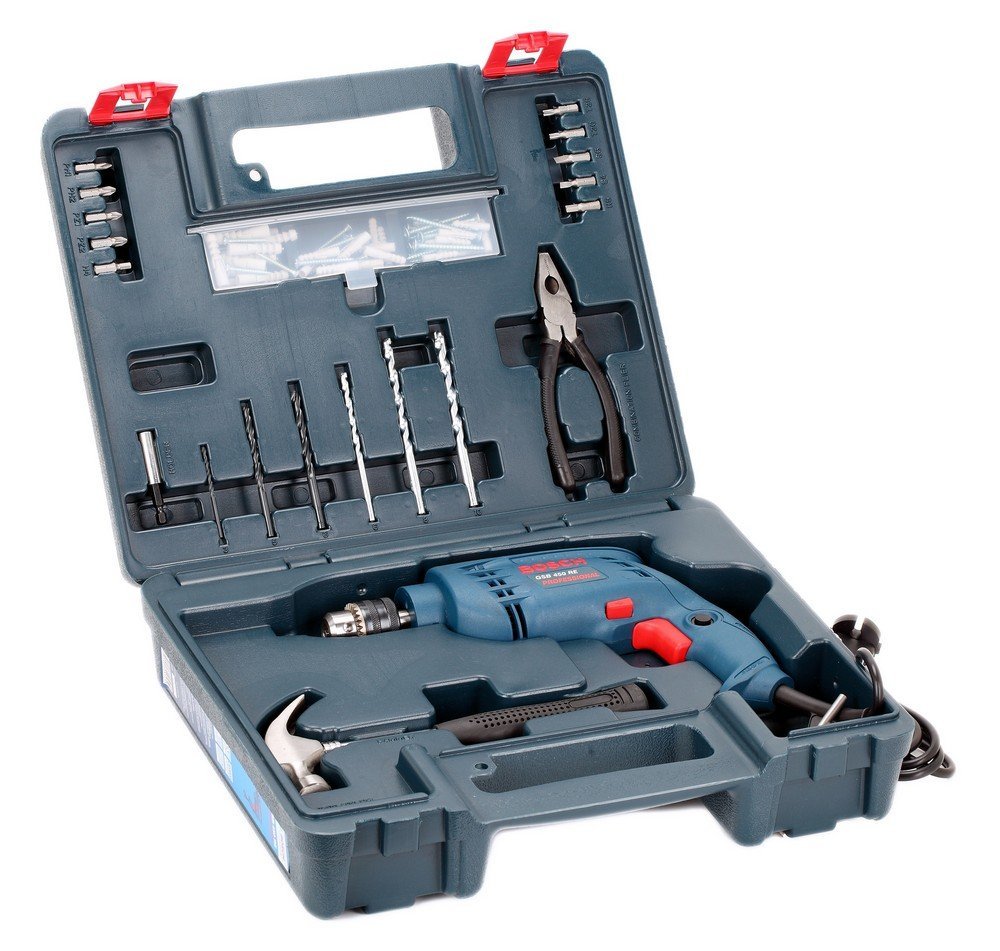 Blue Bosch Gsb 450 Kit Impact Drill