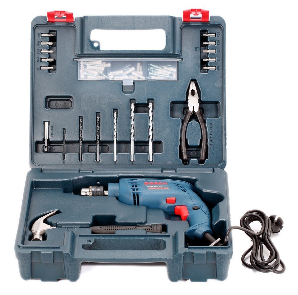 Blue Bosch Gsb 450 Kit Impact Drill