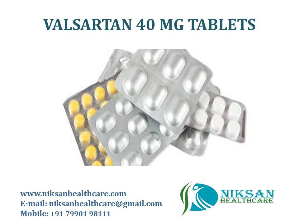 Valsartan 40 Mg Tablets - Angiotensin Receptor Blocker For Blood Pressure Management | Suitable For All, Dosage: Twice Daily With Milk Or Water, Store In Cool And Dry Place