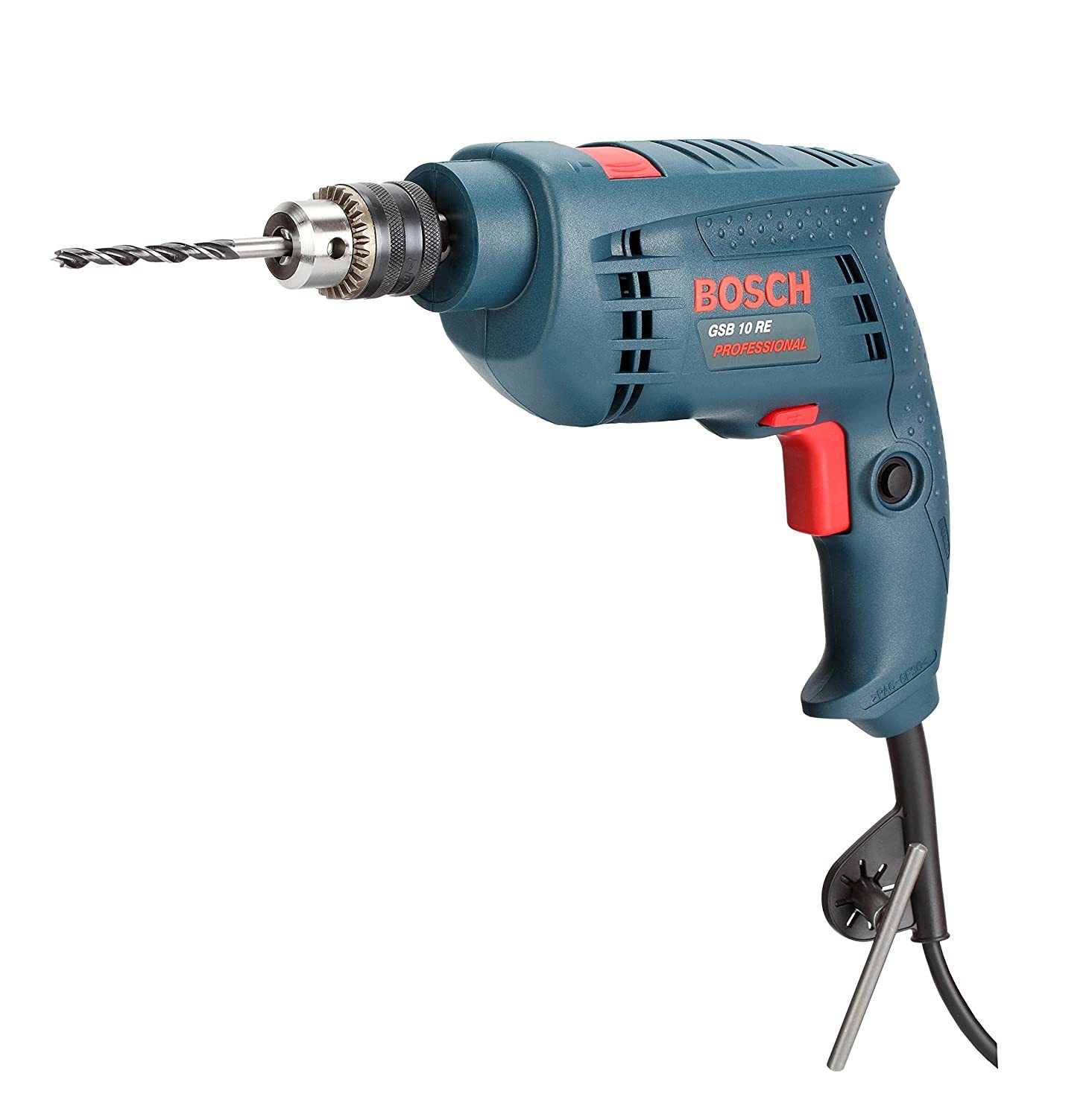 Blue Bosch Gsb 10re Kit Impact Drill
