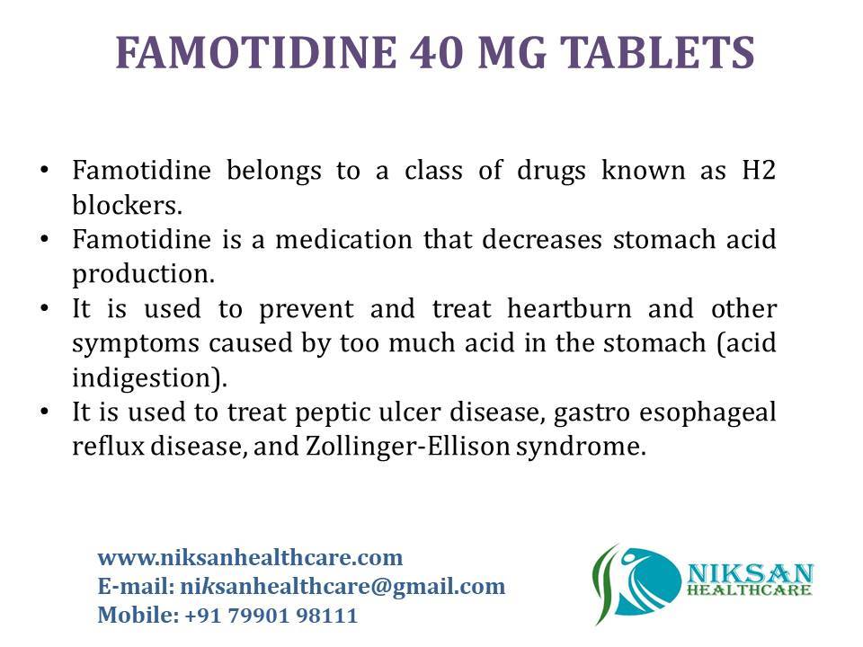Famotidine 40 Mg Tablets General Medicines