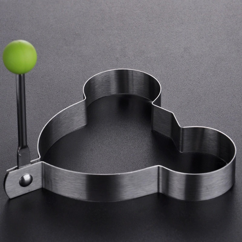 4 Pcs Mickey Egg Mould - Stainless Steel, 9 X 10 X 1.5 Cm | Features Mickey Design, Perfect For Creative Kitchen Use