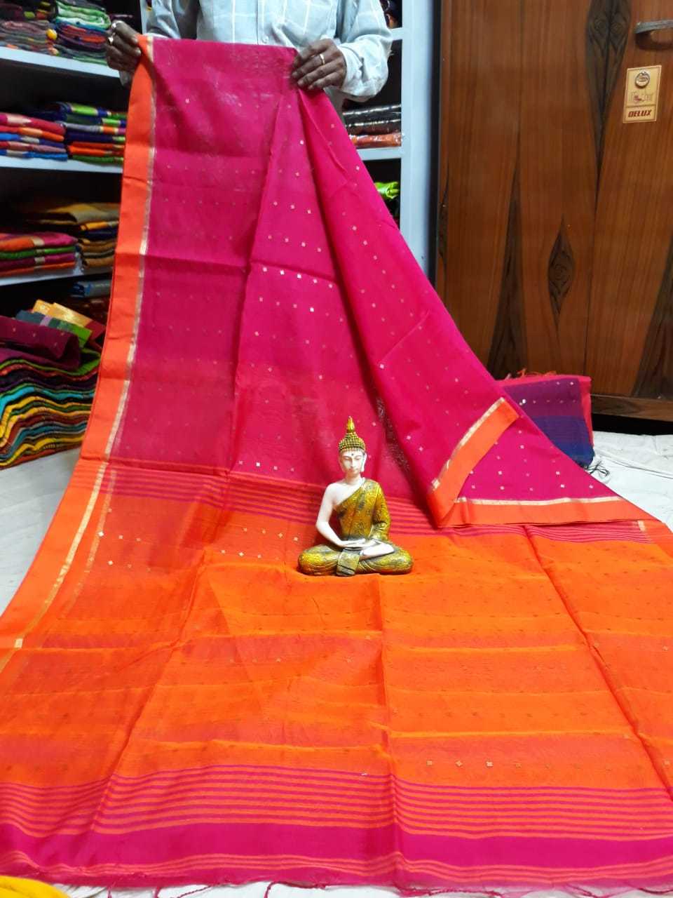 Cotton Silk Sequence Saree