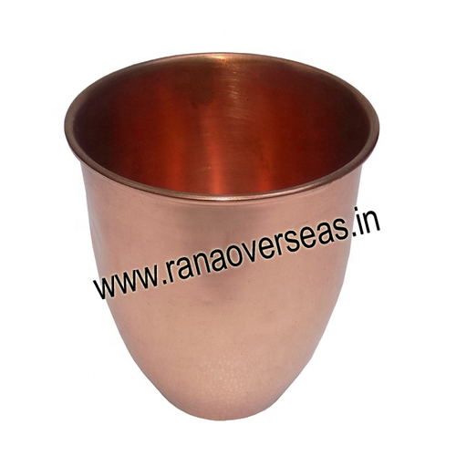 Copper Serving Glass - 7x9 cm | Round Shape, Ideal for Ayurveda Health Benefits, Perfect for Homes, Hotels, Restaurants, and Special Occasions