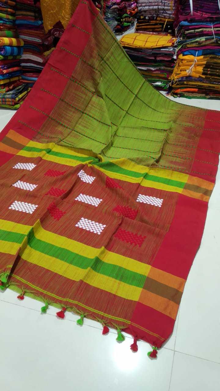 Party Wear Cotton Ikkat Saree