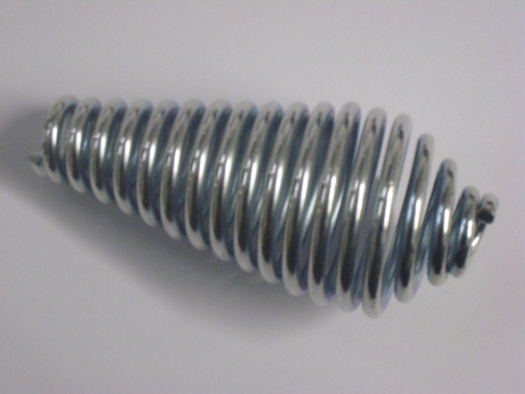 Conical Extension Tension Spring - Stainless Steel, Length 350mm, Diameter 45mm | Features Custom Color, Polished Finish, Load Type Extension, Versatile Usage In Industrial Applications, Suitable For Machines And Devices