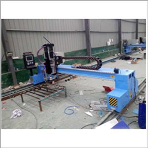 Gantry Plasma Cutting Machine - Stainless Steel, Blue, Electric Drive | Automatic Cutting, Noiseless Operations, Low Power Consumption, High Efficiency, Ideal for Fabrication and Metalworking