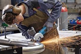 Blue And Black Bosch Gws 2000 7' Large Angle Grinder