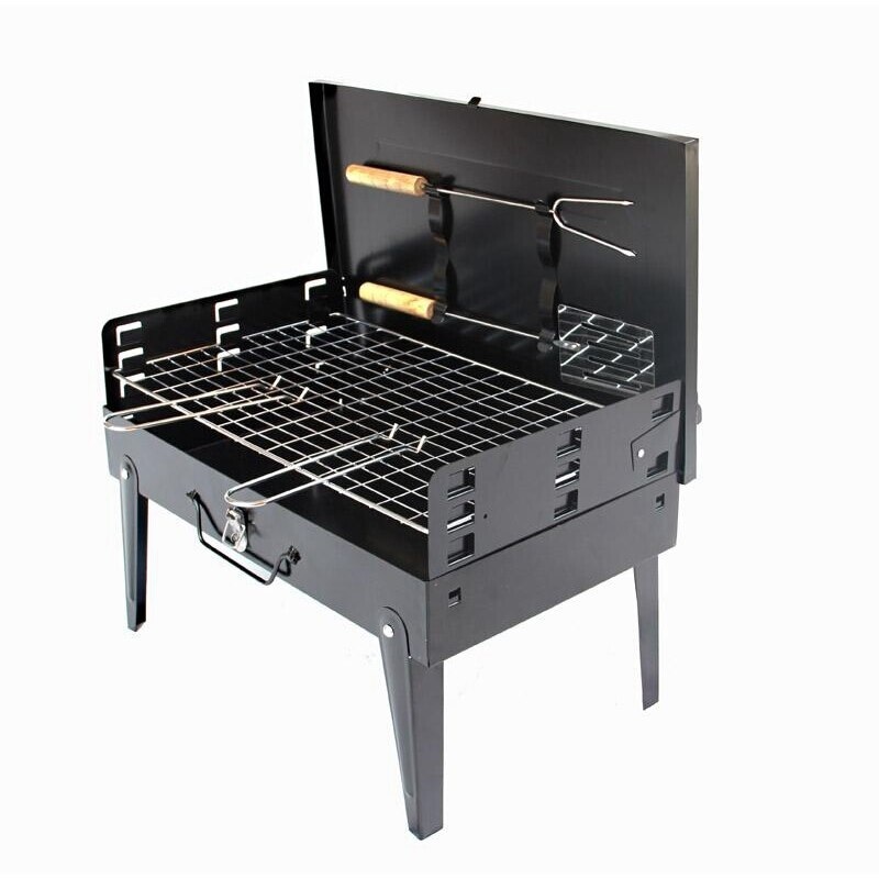 Briefcase Style Charcoal Barbecue Grill Power: No