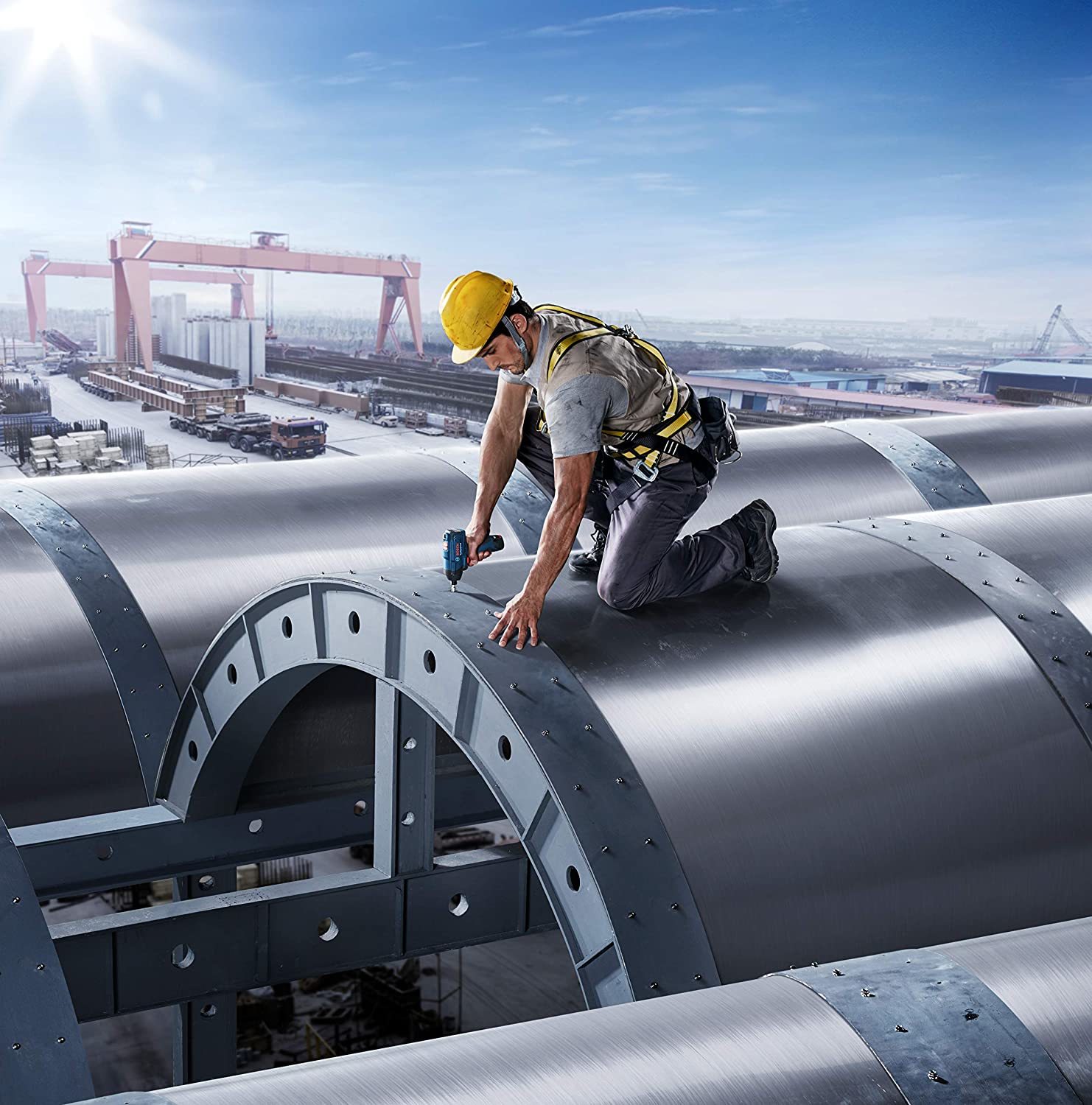 Blue And Black Bosch Gdr 120 Li Impect / Driver Wrench