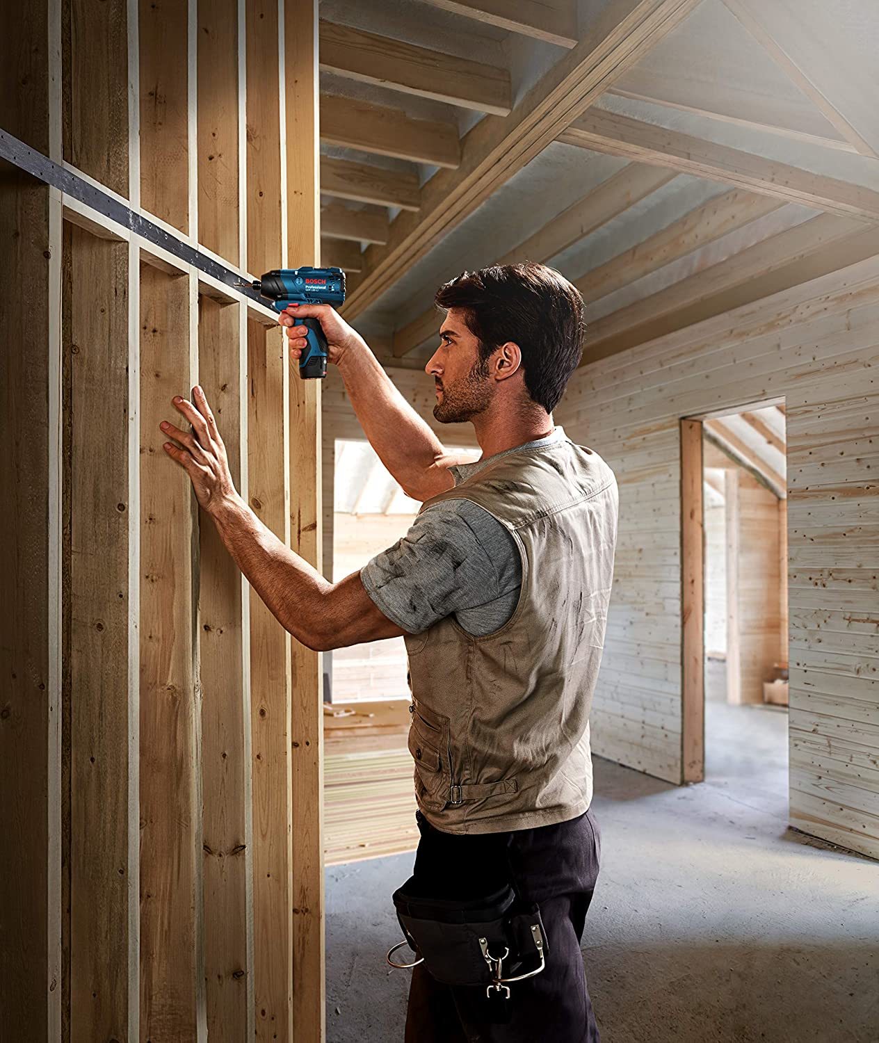 Blue And Black Bosch Gdr 120 Li Impect / Driver Wrench