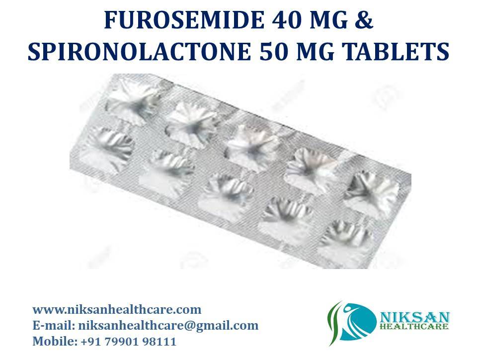 Furosemide 40 Mg &Spironolactone 50 Mg Tablets General Medicines