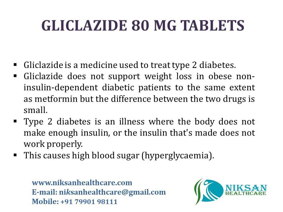Gliclazide 80 Mg Tablets General Medicines