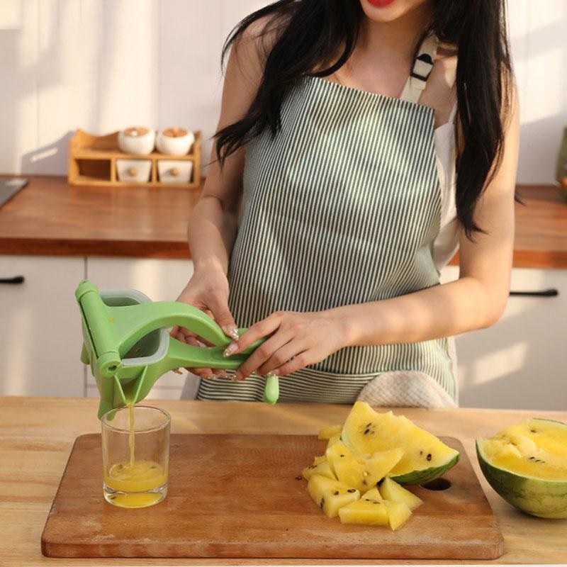 Plastic Manual Hand Press Juicer - 24 X 13 X 9 Cm, 500 Gms , Random Shade | Ideal For Kitchen Use, Durable Plastic Construction
