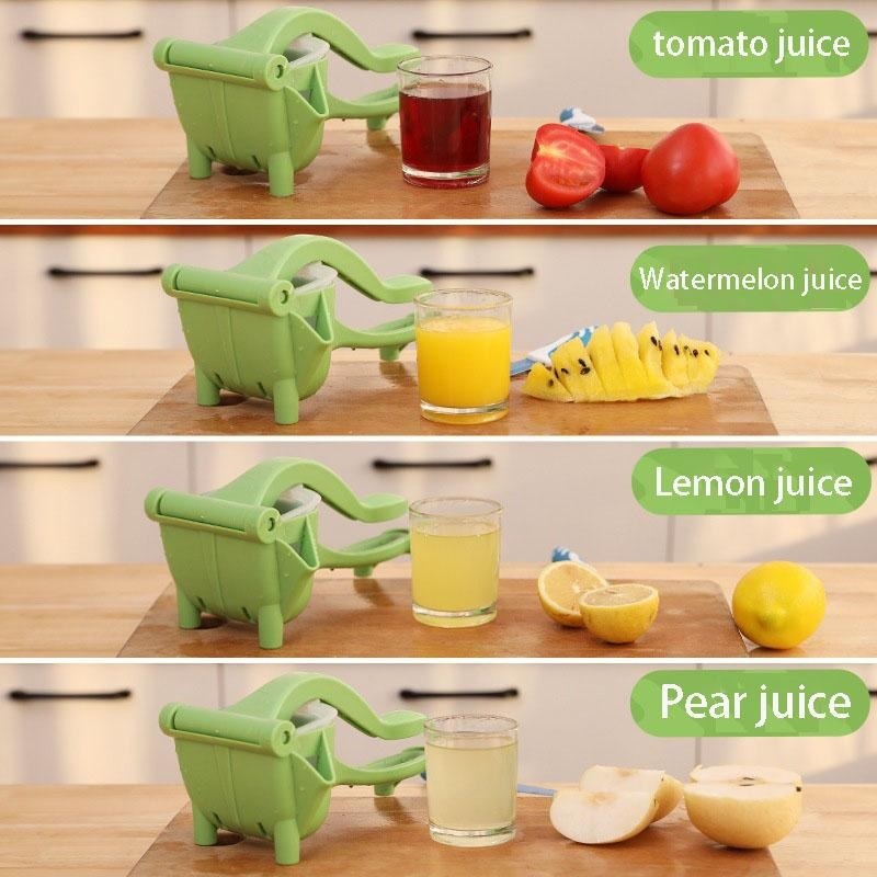 Plastic Manual Hand Press Juicer - 24 X 13 X 9 Cm, 500 Gms , Random Shade | Ideal For Kitchen Use, Durable Plastic Construction