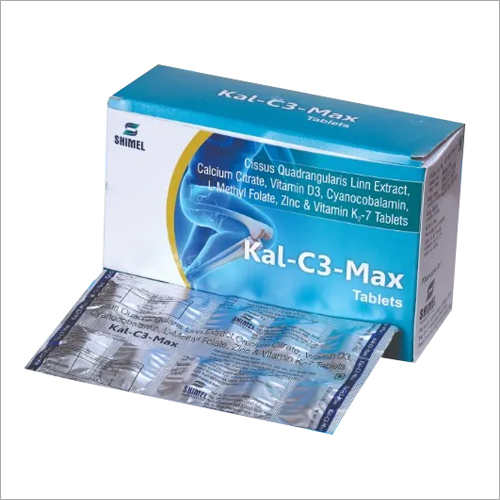 Cissus Quadrangularis Linn Extract Calcium Citrate Vitamin D3 Cyanocobalamin L Methyl Folate Zinc and Vitamin k2 Tablets