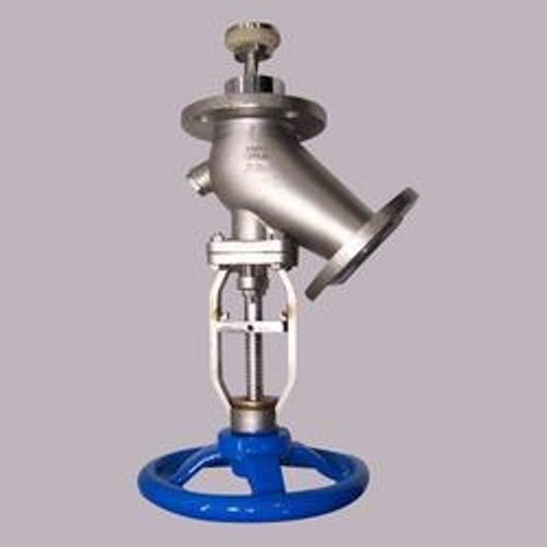 Y Type Flush Bottom Valve - Stainless Steel 316/304, Size 25NB to 150NB, Blue Color - High Pressure, Manual Operation, Non-Sealing, Ball Structure for Water, Acid, Oil, Chemical