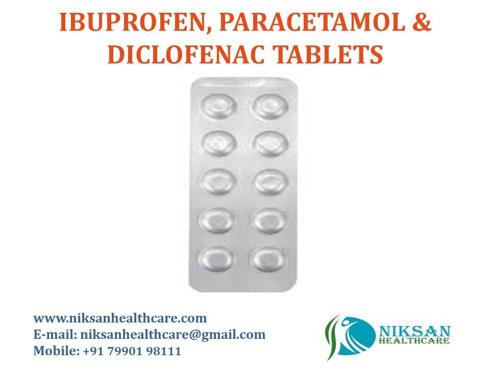 Ibuprofen, Paracetamol & Diclofenac Tablets General Medicines