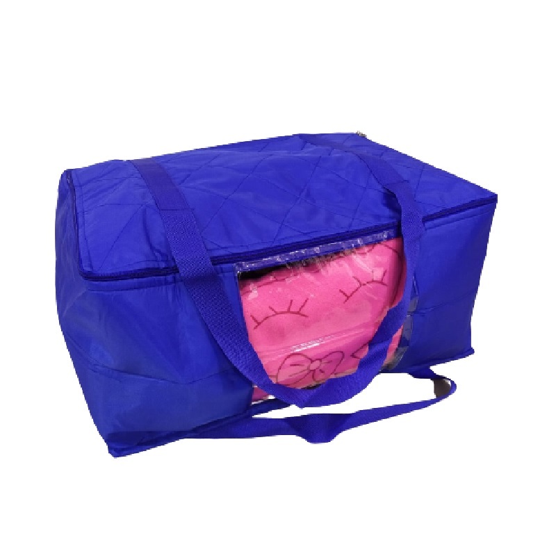 Quilt & Saree Storage Organizer - Satin & Foam, 49 X 36 X 24 Cm, Colors: Purple, Navy Blue, Black, Maroon, Dark Blue, Brown | Antistatic, Zipper Top, Customized Design