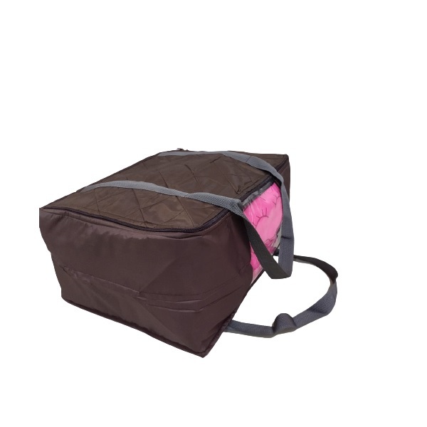 Quilt & Saree Storage Organizer - Satin & Foam, 49 X 36 X 24 Cm, Colors: Purple, Navy Blue, Black, Maroon, Dark Blue, Brown | Antistatic, Zipper Top, Customized Design