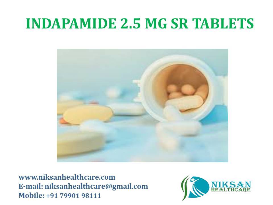 Indapamide Tablets - 2.5 Mg Dosage | Effective Treatment For Hypertension, Heart Failure, Easy To Use And Store, Suitable For All, Administer With Milk Or Water