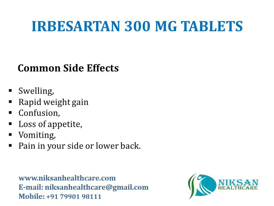 Irbesartan 300 Mg Tablets General Medicines