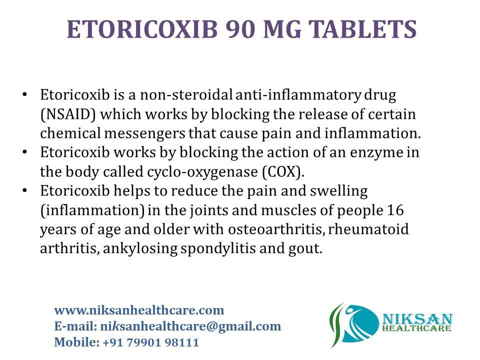 Etoricoxib 90 Mg Tablets General Medicines