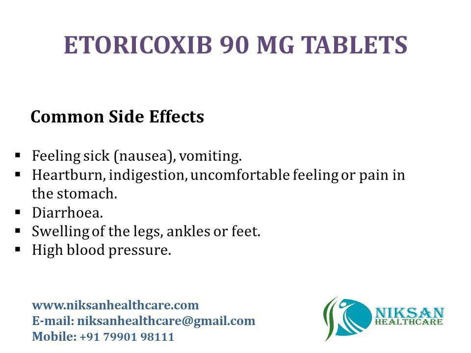 Etoricoxib 90 Mg Tablets General Medicines