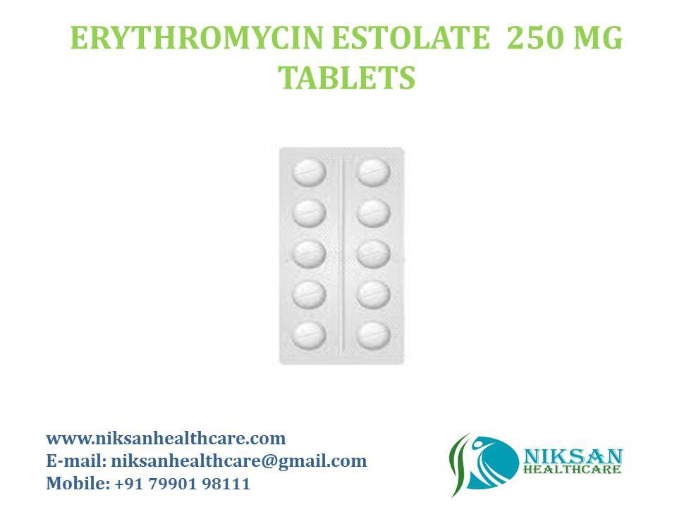 Erythromycin Estolate 250 Mg Tablets General Medicines