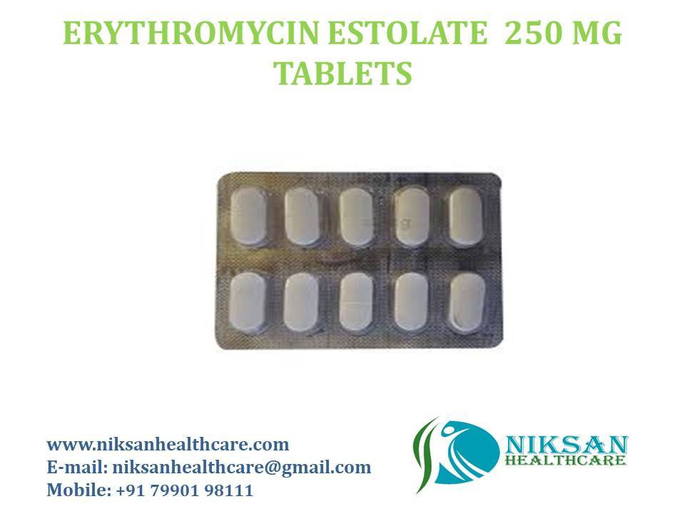 Erythromycin Estolate 250 Mg Tablets General Medicines