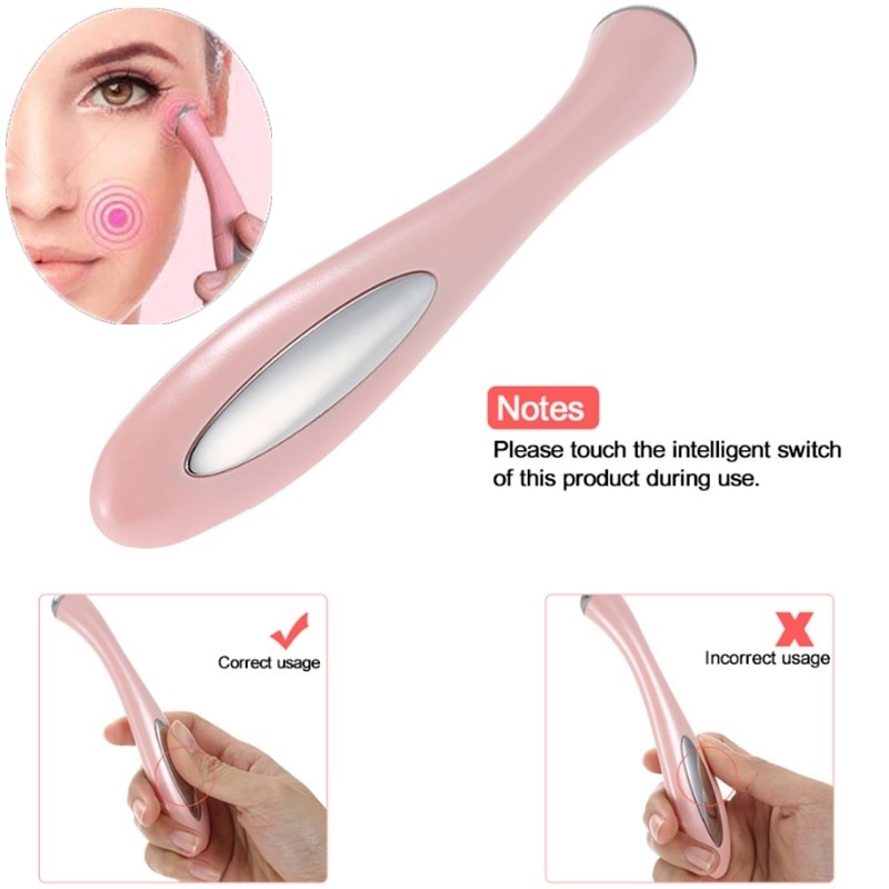 Eye Massager Tool - Plastic, 11 X 2 X 1 Cm, Plain Color | Soothes Face & Body, Battery Operated, Lightweight 50 Grams, Suitable For Men & Women