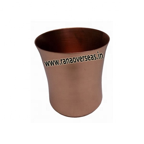 Copper Serving Glasses - 4 x 3 Inch | Round Shape, Health-Boosting Ayurvedic Copper Metal, Perfect for Homes, Hotels, and Weddings