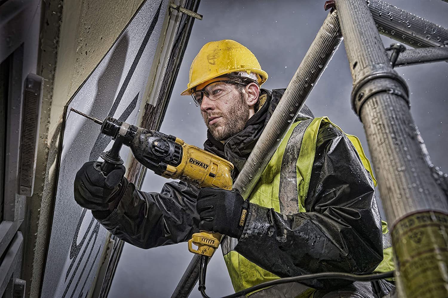 Yellow And Black Plus Hammer Drill Machine
