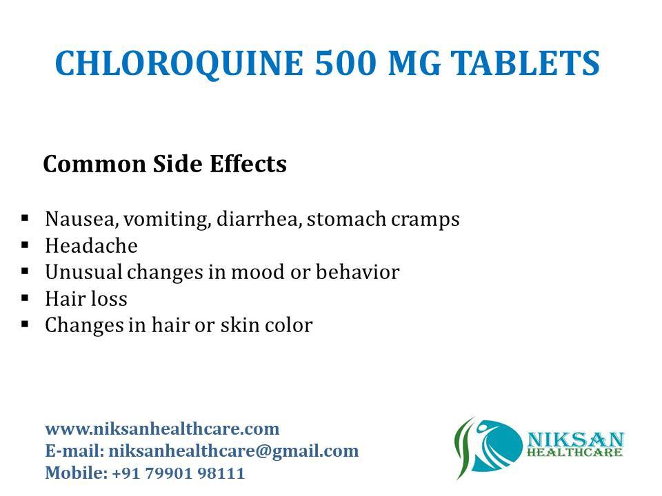 Chloroquine 500 Mg Tablets General Medicines