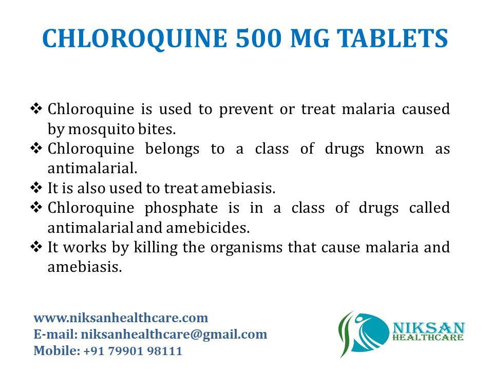 Chloroquine 500 Mg Tablets General Medicines