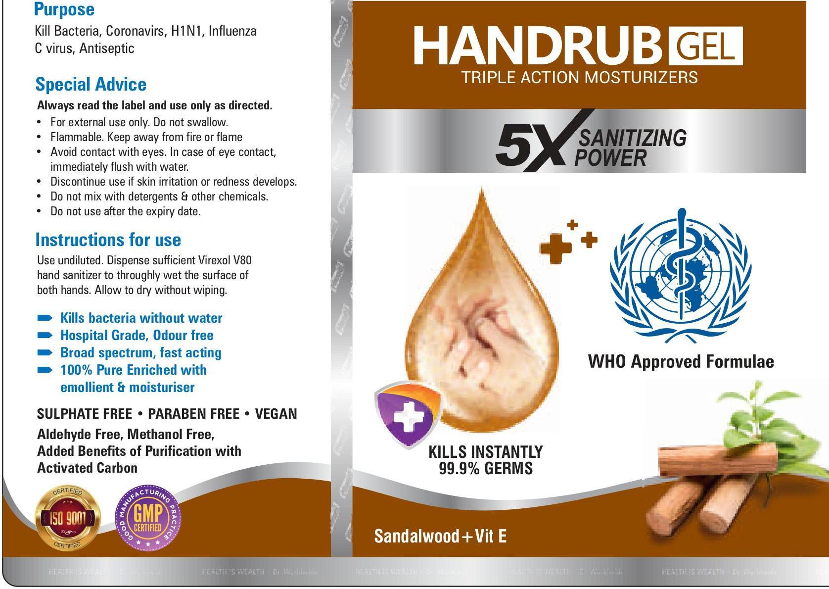 Hansol Sandalwood Liquid Hand Sanitizer 100 Ml Age Group: Children