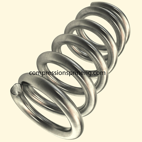 Custom Compression Springs - Carbon Steel, Bar Diameter 14-80 mm, Outside Diameter 50-550 mm, Free Height 40-2000 mm | Compression Load Type, Right Hand and Left Hand Helix, Larger Coil Gaps