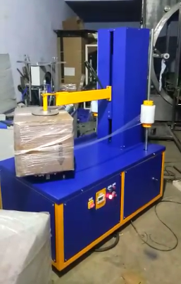 Box Wrapping Machine - Customisable Dimensions With Adjustable Working Height, Semi-automatic Operation, Available In White, Yellow, Blue & Black