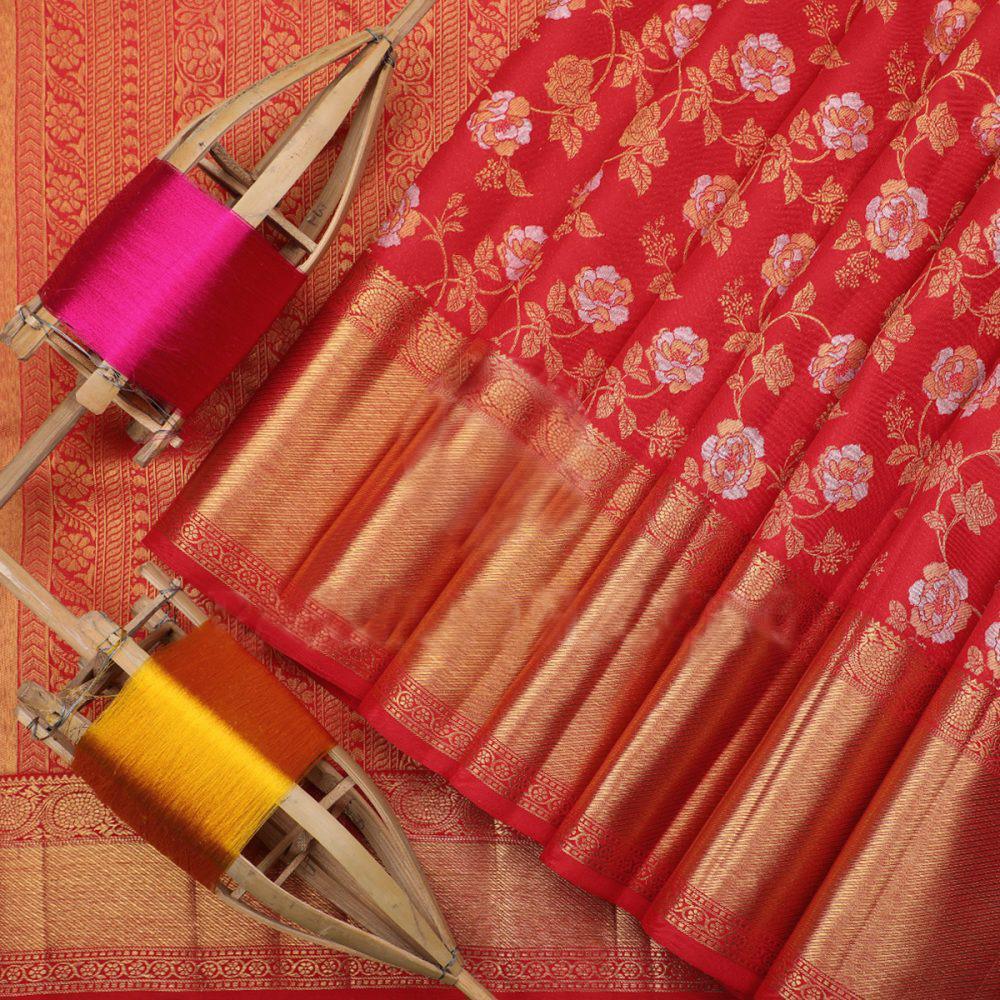 Multi Colour Soft Lichi Silk Saree