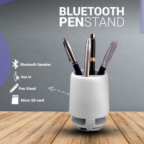 Portable Desk Pen Stand Cum Wireless Bluetooth Speaker